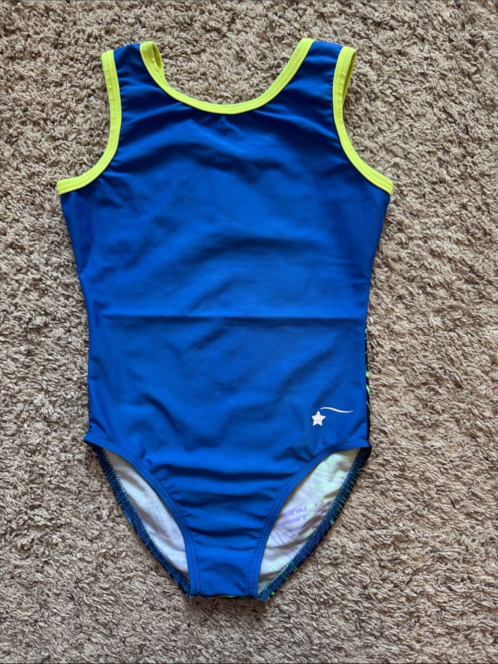 Destira blue tropical leotard